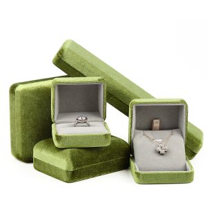 Plastic & Paper Jewelry Display, Gray, Green, Custom Logo