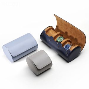 Leather Jewelry Display, Blue/Dark Blue/Gray, Custom Logo