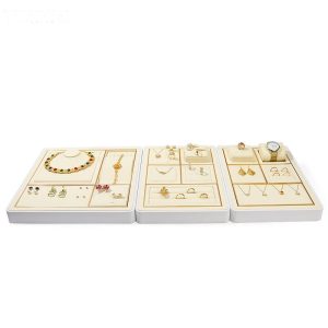 Custom Custom Microfiber MDF Jewelry Display Tray Wholesale |  Jewelry Packaging Supplier