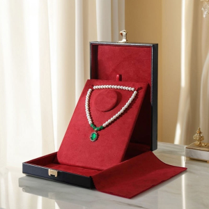 Wood, Leather, Velvet Jewelry Display, Rectangle, Customized Color, Custom Logo