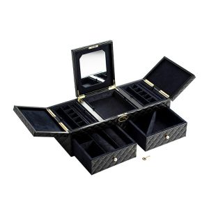 Plastic & Paper Jewelry Display, Black, Custom Logo