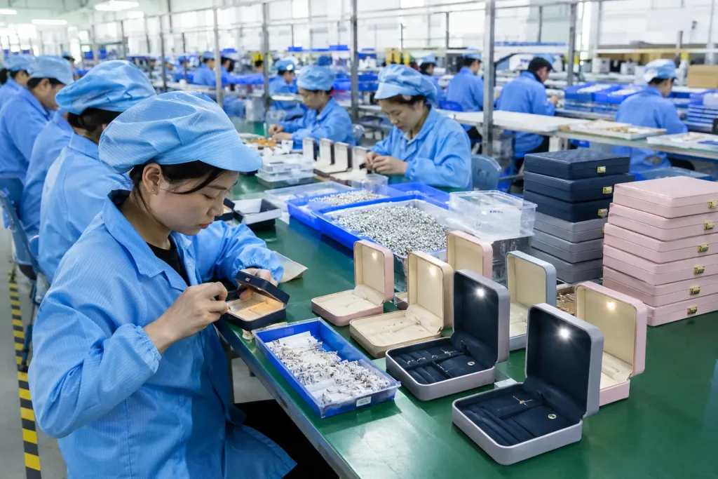LED jewelry box manufacturing: professional assembly line production
