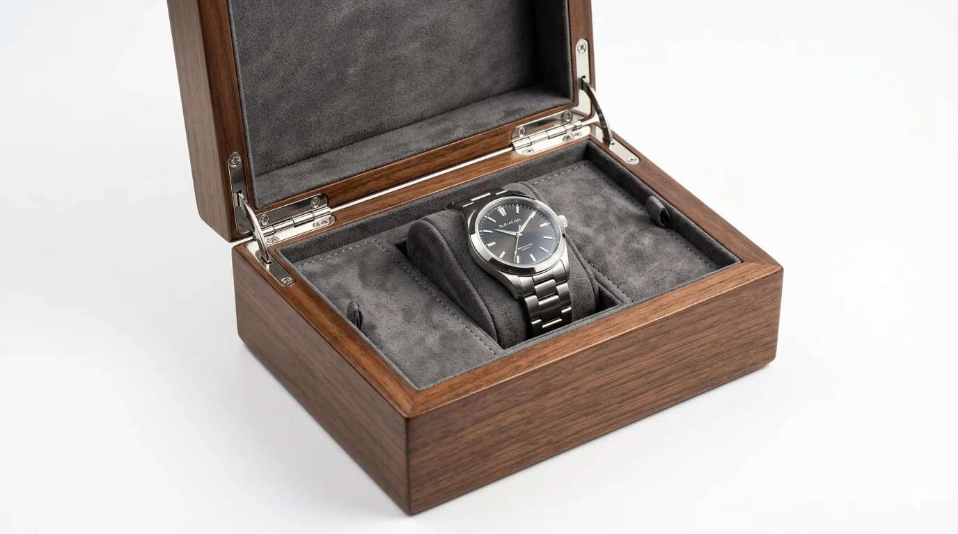 watch box price tiers mid range watch box open showing velvet lined interior with 1e5130 01