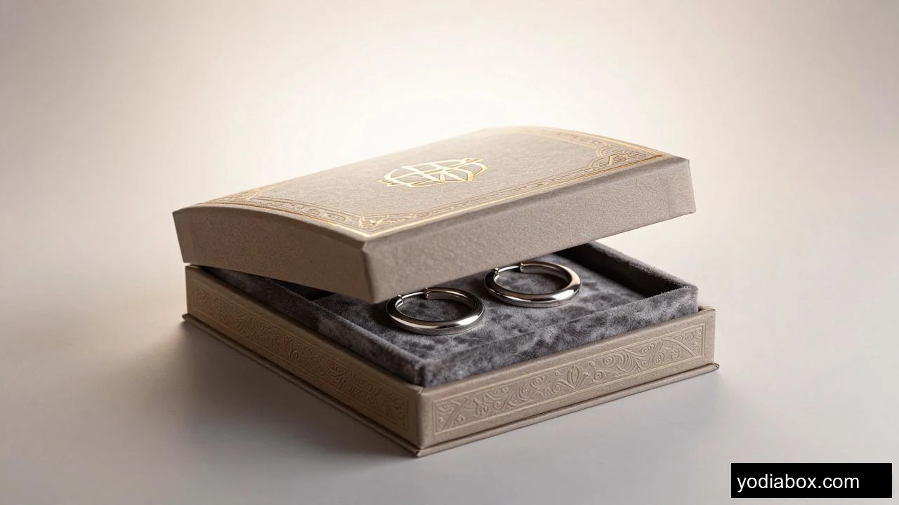 Box Hoop Earrings Premium Velvet Unboxing Box