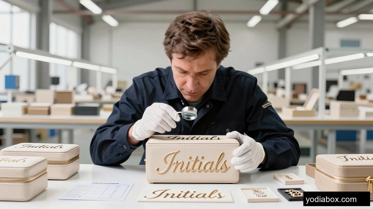 Initial Travel Jewelry Box Factory Quality Control