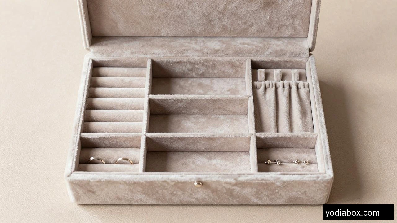 Initial Travel Jewelry Box Interior Layout