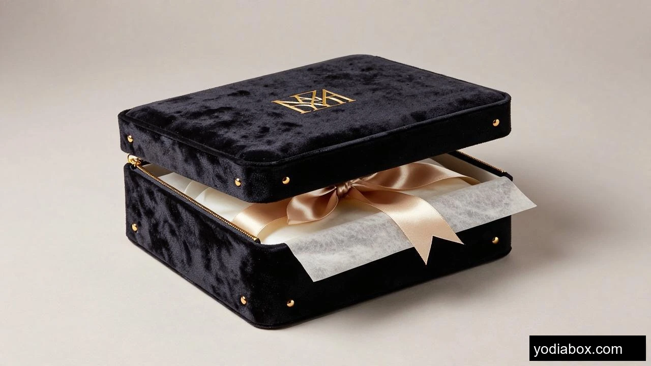 Large Velvet Jewelry Box Premium Studio Unboxing Cover