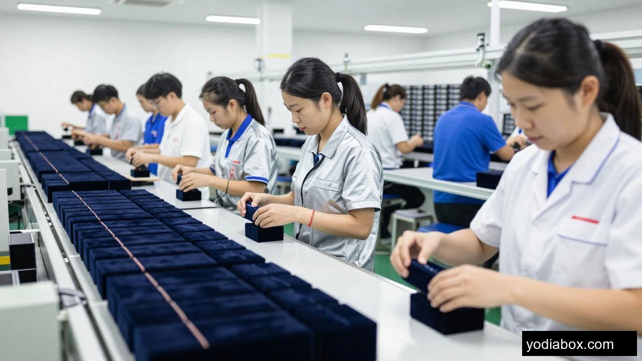 Tennis Bracelet In Box Factory Production Line